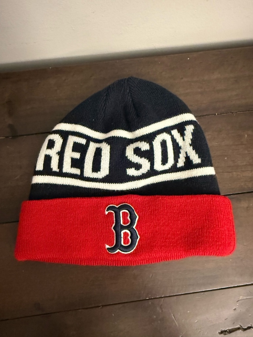 Boston Red Sox Kids Beanie MLB Knit Hat Red Black Fan Favorite
